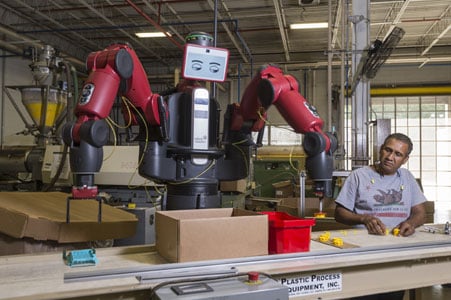 Baxter Automatic servo robot helps Rodon pack finished parts