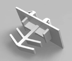 3/8 x 5/8 Inch (in) Flat Grid Clips