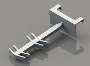 Item # 2413 - 3/16 x 5/8 x 3/4 Inch (in) Angle Grid Clips