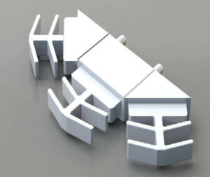 3/16 x 5/8 Inch (in) Three Position Flat Bar Starburst Muntin Joiners