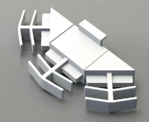 3/16 x 3/4 Inch (in) Three Position Flat Bar Starburst Muntin Joiners